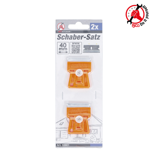 Conjunto de raspadores | 40 mm | 2 peças