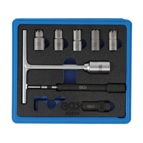 Jogo de fresas do assento para injetores | 9 peças