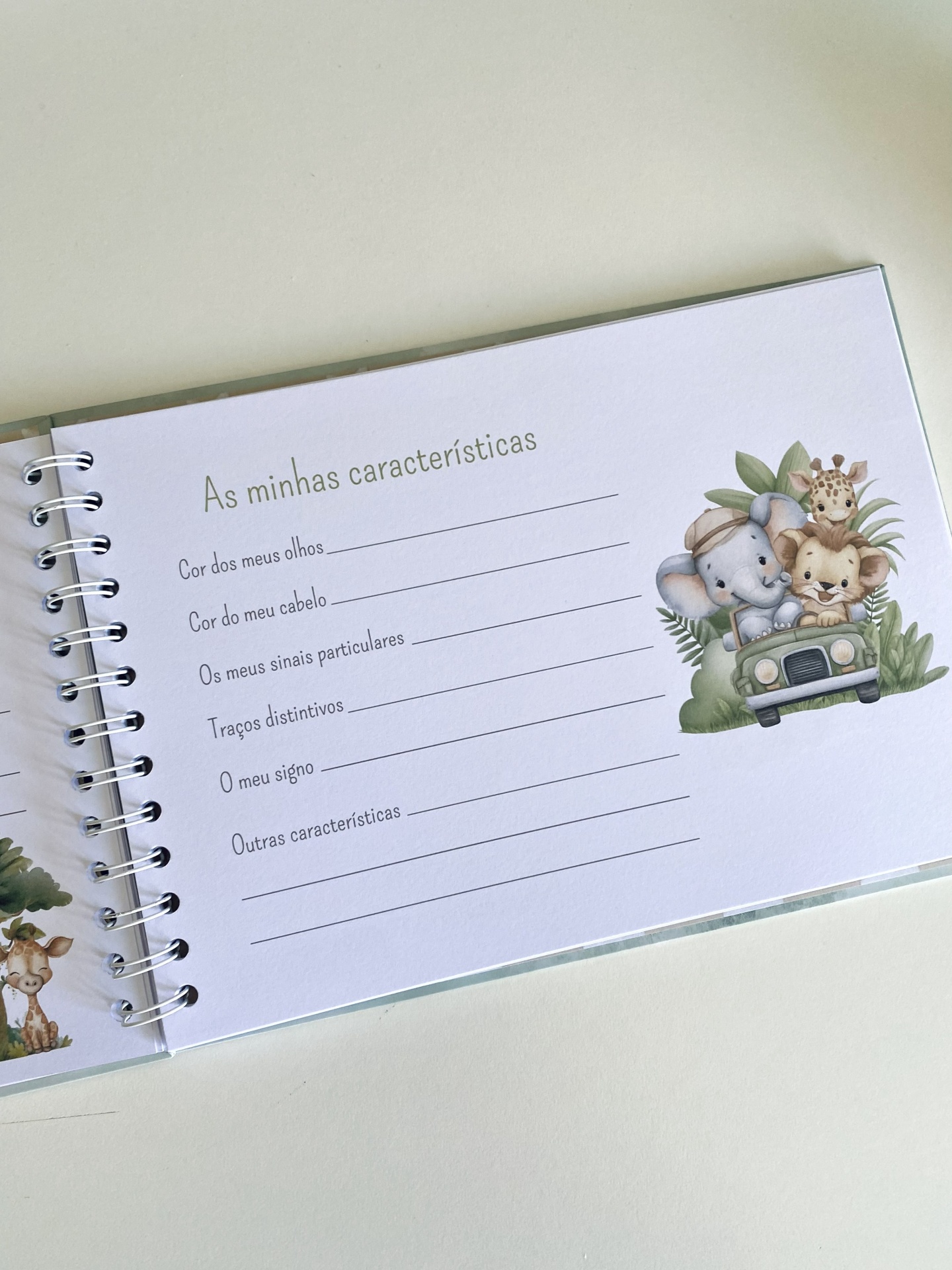 Amigos na Selva - Álbum do 1º Ano do Bebé - Menino