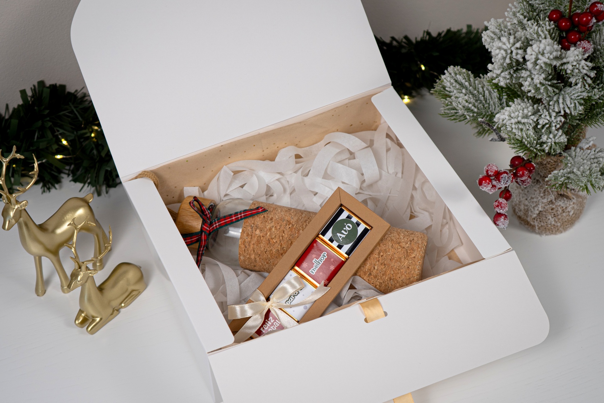 Kit Natal Garrafa + Chocolates