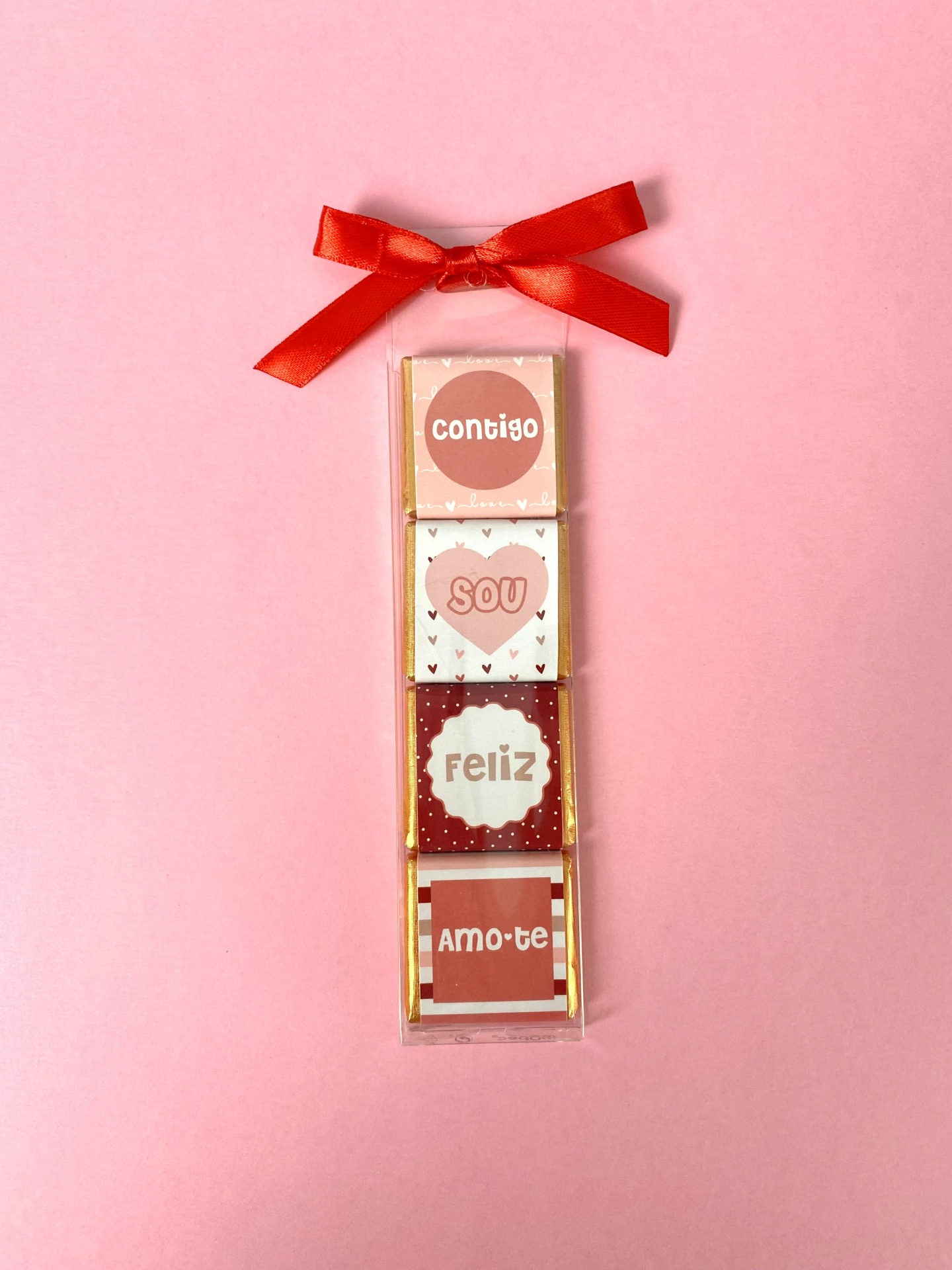 Chocolates Napolitanas Dia dos Namorados "Contigo sou feliz"