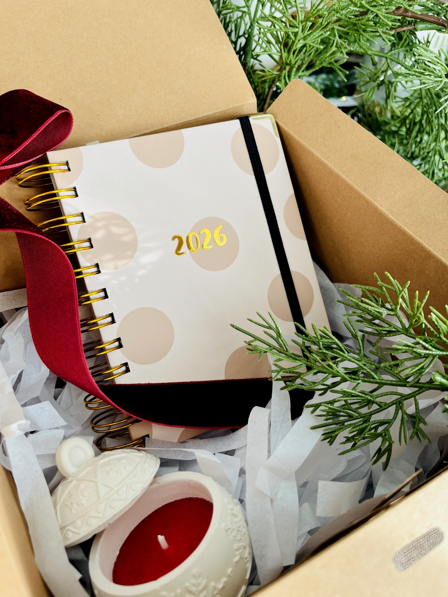 Kit Natal Mini-Agenda LuPrint & Vela DACY Candles