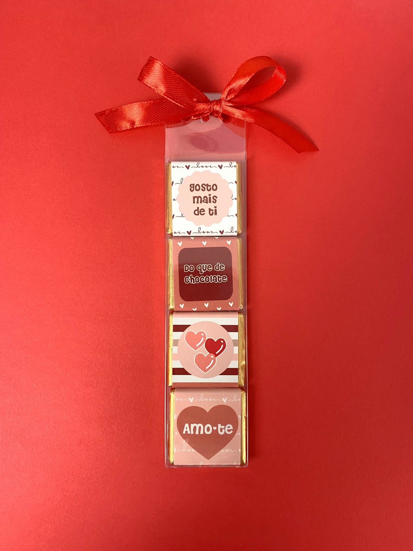 Chocolates Napolitanas Dia dos Namorados "Gosto mais de ti do que de chocolate"