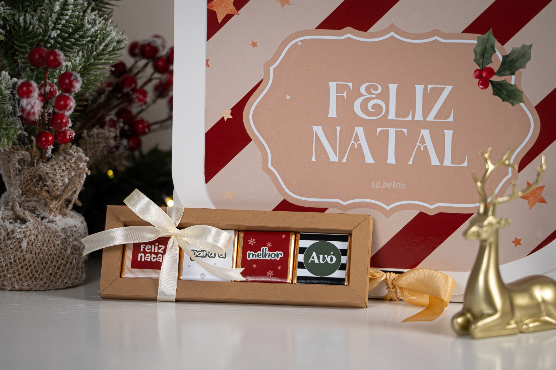 Kit Natal Garrafa + Chocolates