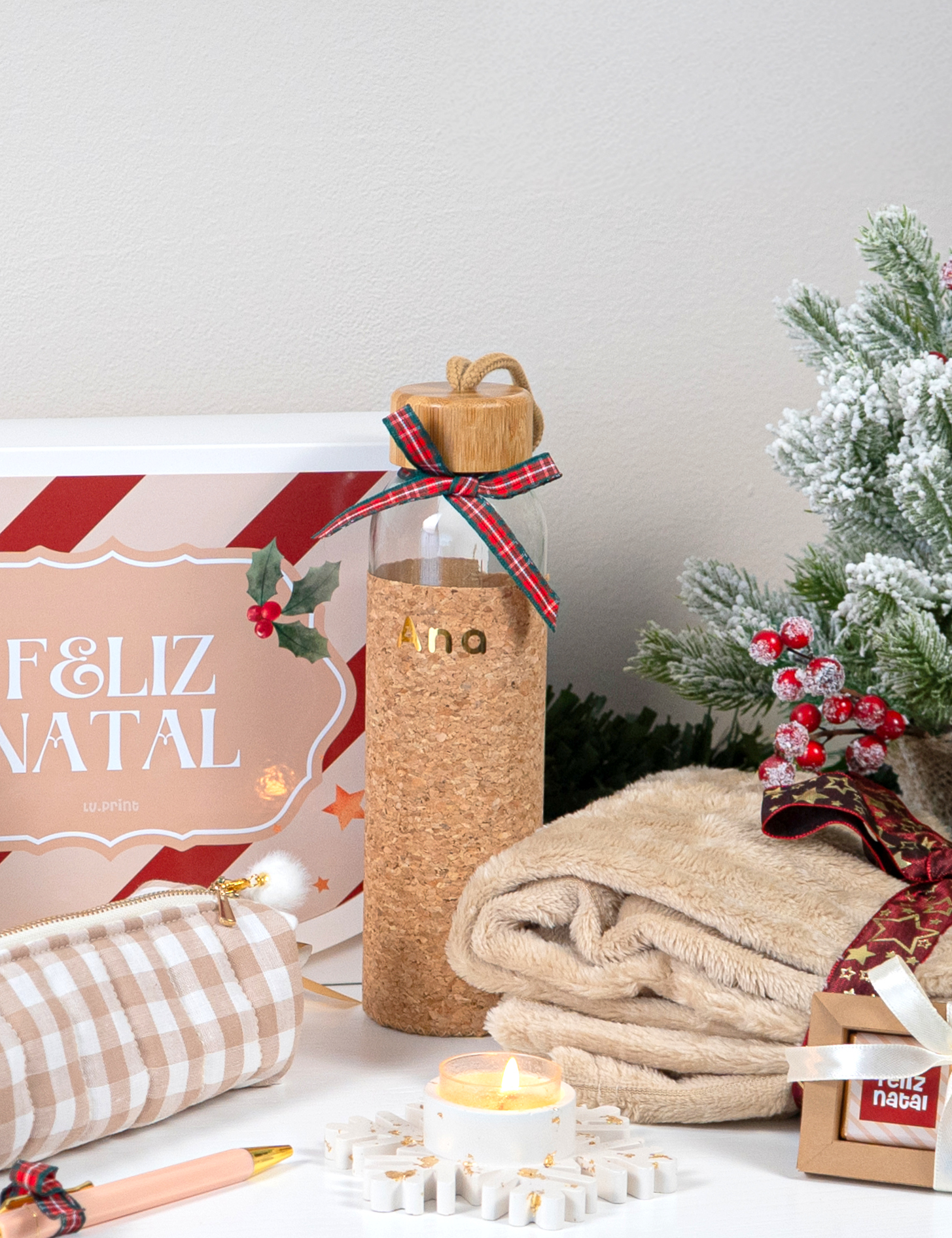 Kit Natal Garrafa de Cortiça