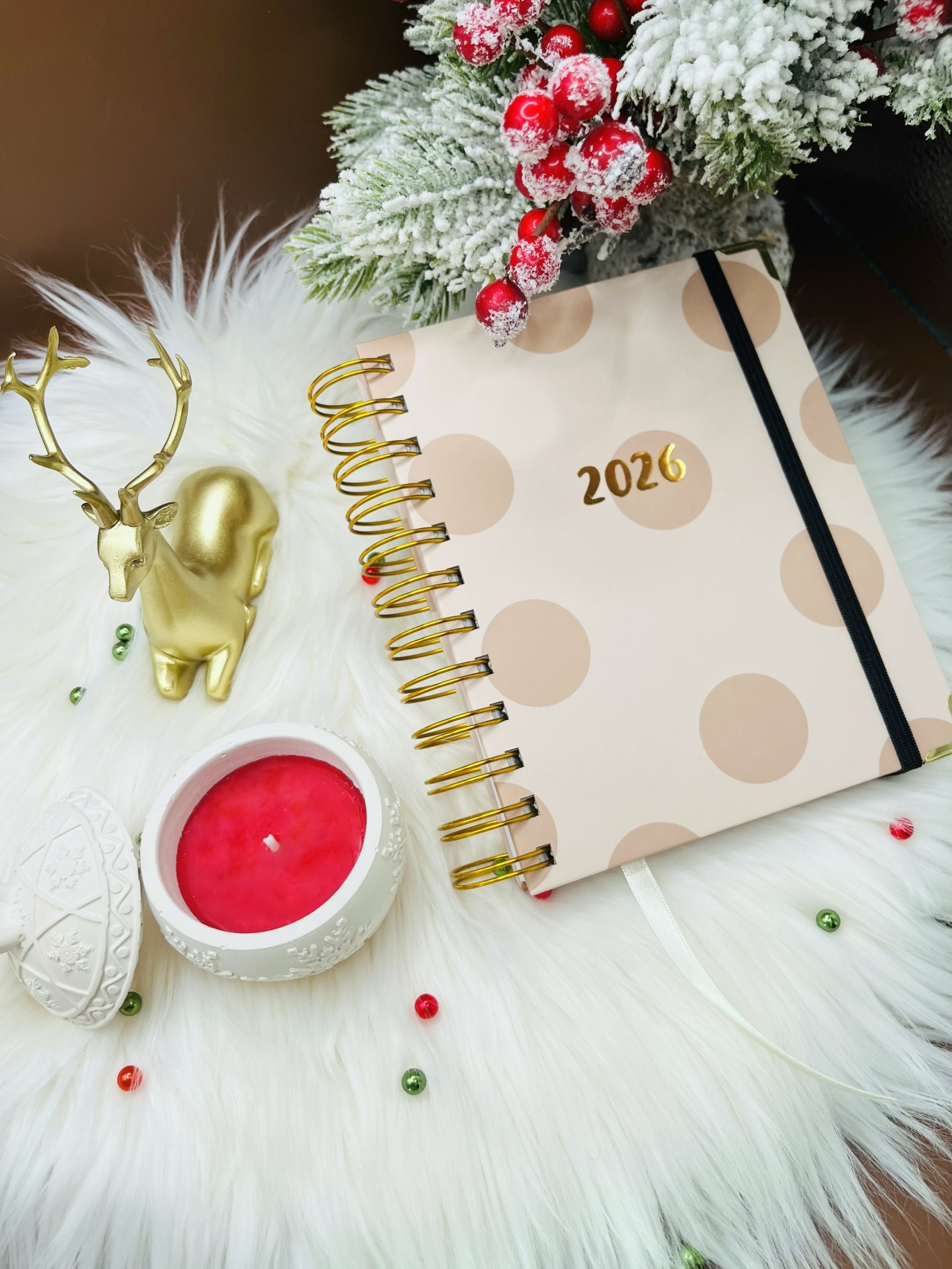 Kit Natal Mini-Agenda LuPrint & Vela DACY Candles