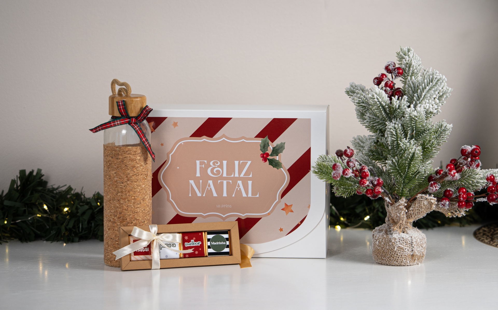 Kit Natal Garrafa + Chocolates
