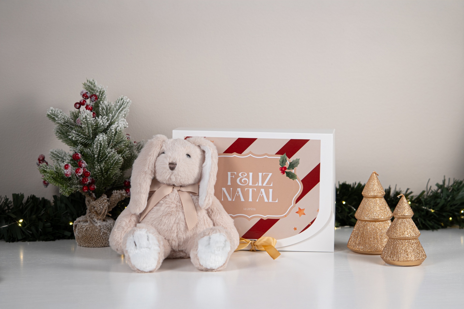 Kit Natal Coelho de Peluche