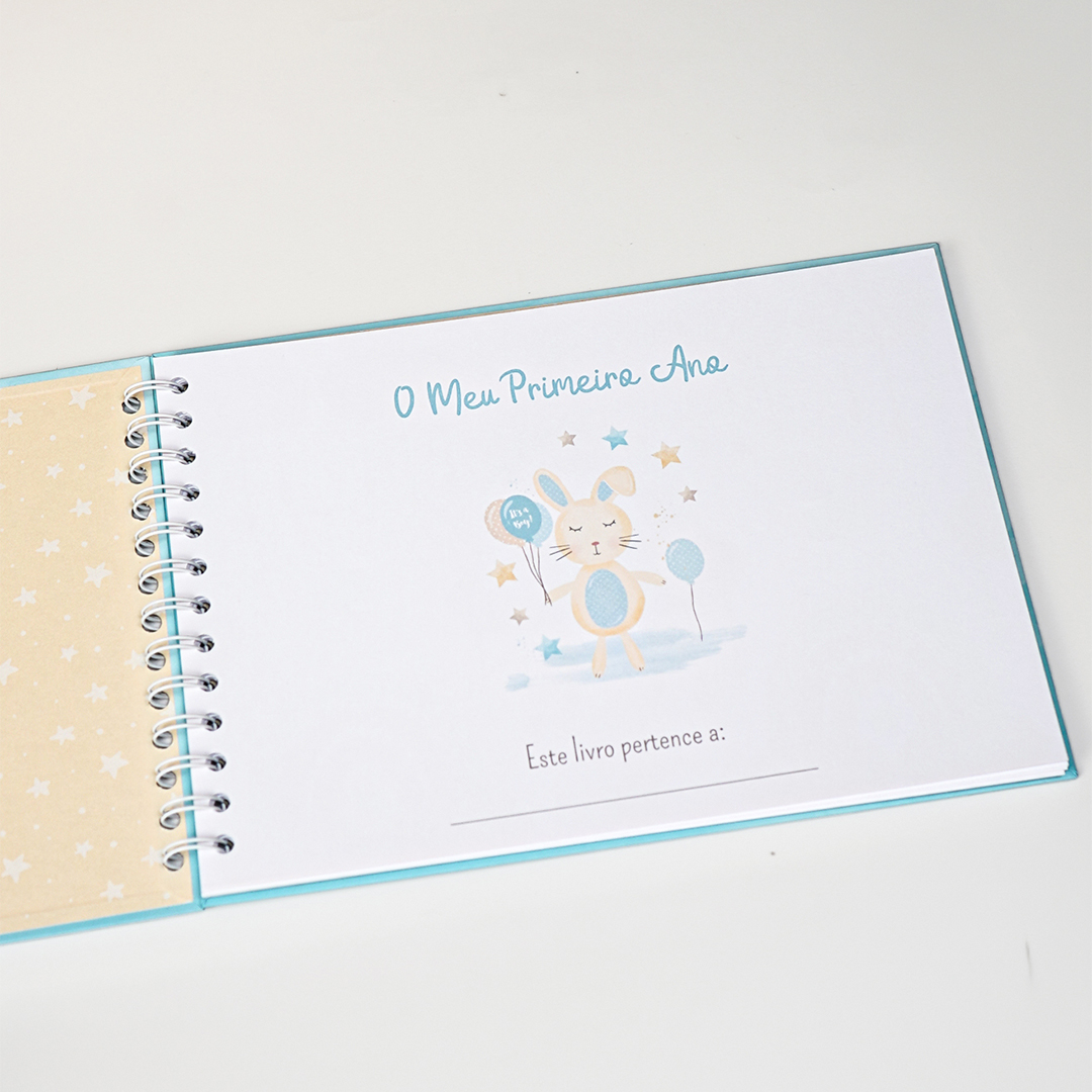 Coelhinho Azul - Álbum do 1º Ano do Bebé - Menino