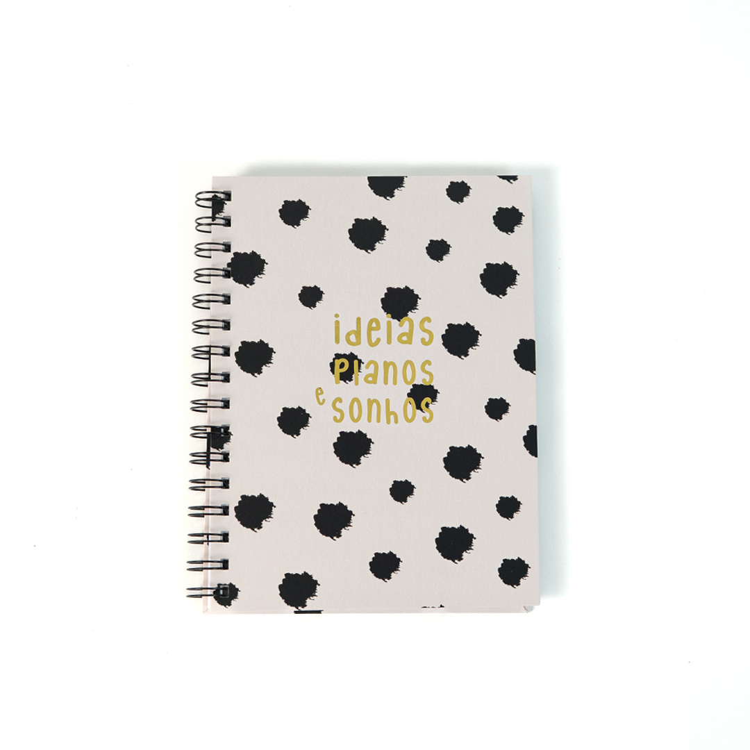 Notebook "Ideias, planos e sonhos"