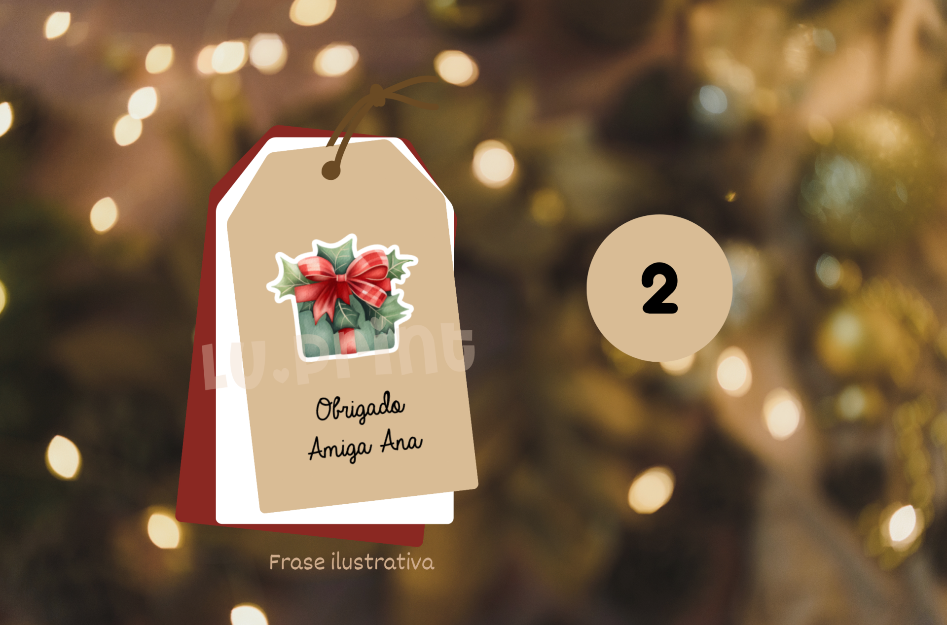 Etiquetas de Cartão para Presentes de Natal