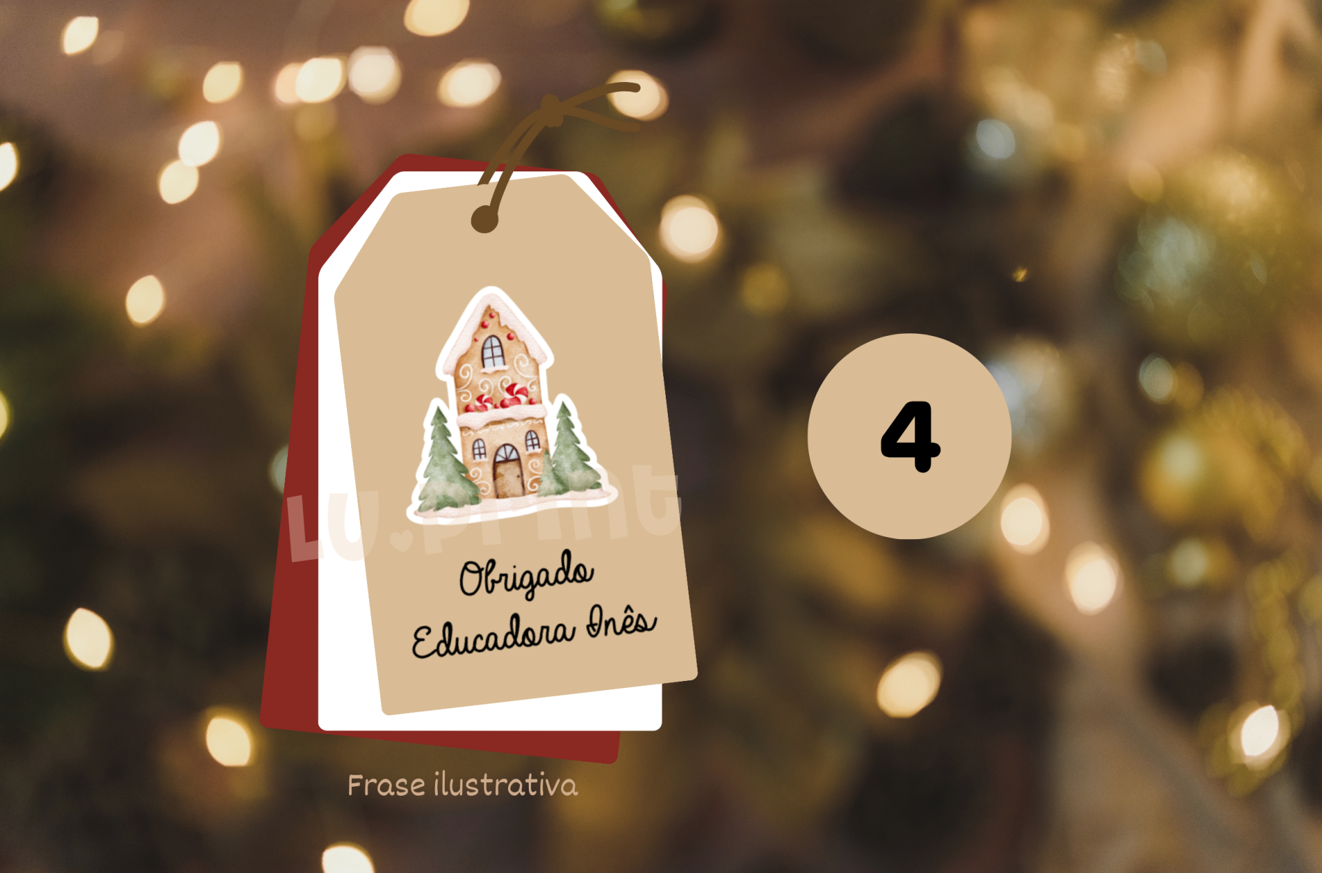 Etiquetas de Cartão para Presentes de Natal