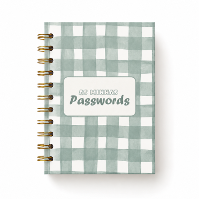 Caderno Passwords - Vichy Folha