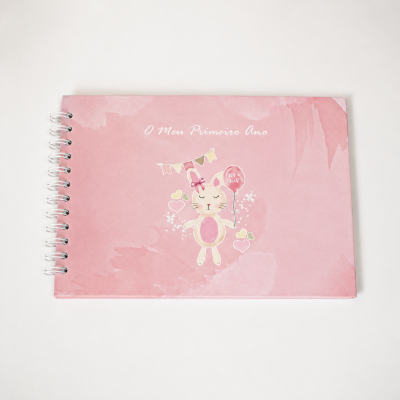 Coelhinho Rosa - Álbum do 1º Ano do Bebé - Menina