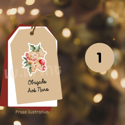 Etiquetas de Cartão para Presentes de Natal