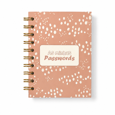 Caderno Passwords - Terracota