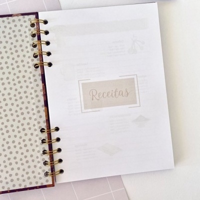 Caderno de Receitas "Sweet Cakes" - Roxo