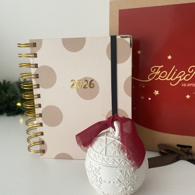 Kit Natal Mini-Agenda LuPrint & Vela DACY Candles