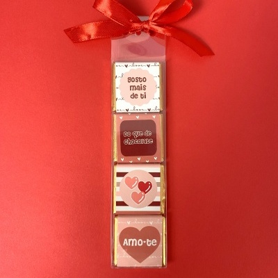 Chocolates Napolitanas Dia dos Namorados "Gosto mais de ti do que de chocolate"