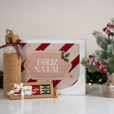 Kit Natal Garrafa + Chocolates