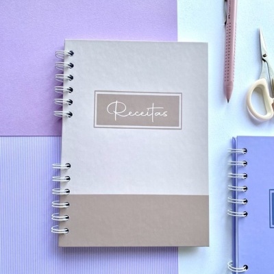 Caderno de Receitas Minimalista