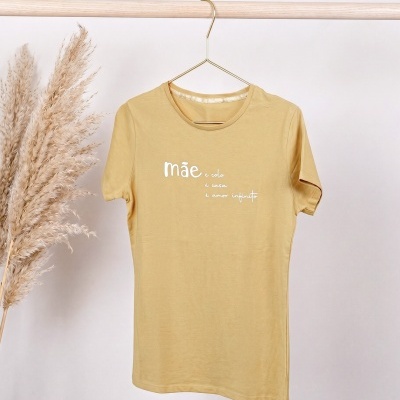 T-Shirt Dia da Mãe - Cor Bege