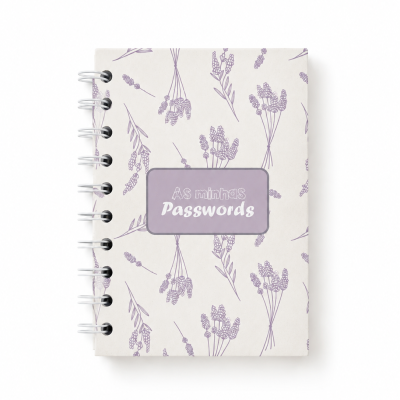 Caderno Passwords - Lavanda