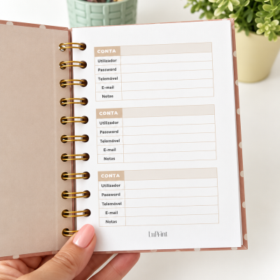 Caderno Passwords - Terracota
