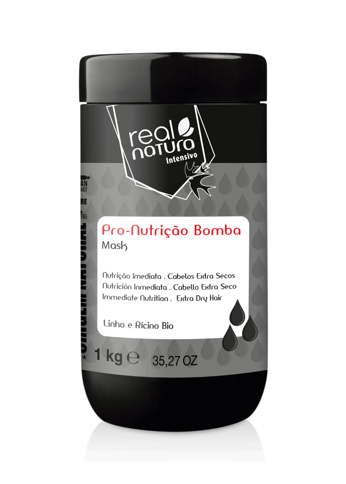 Real Natura Máscara Sem Sal Pro-Nutrição Bomba 1kg