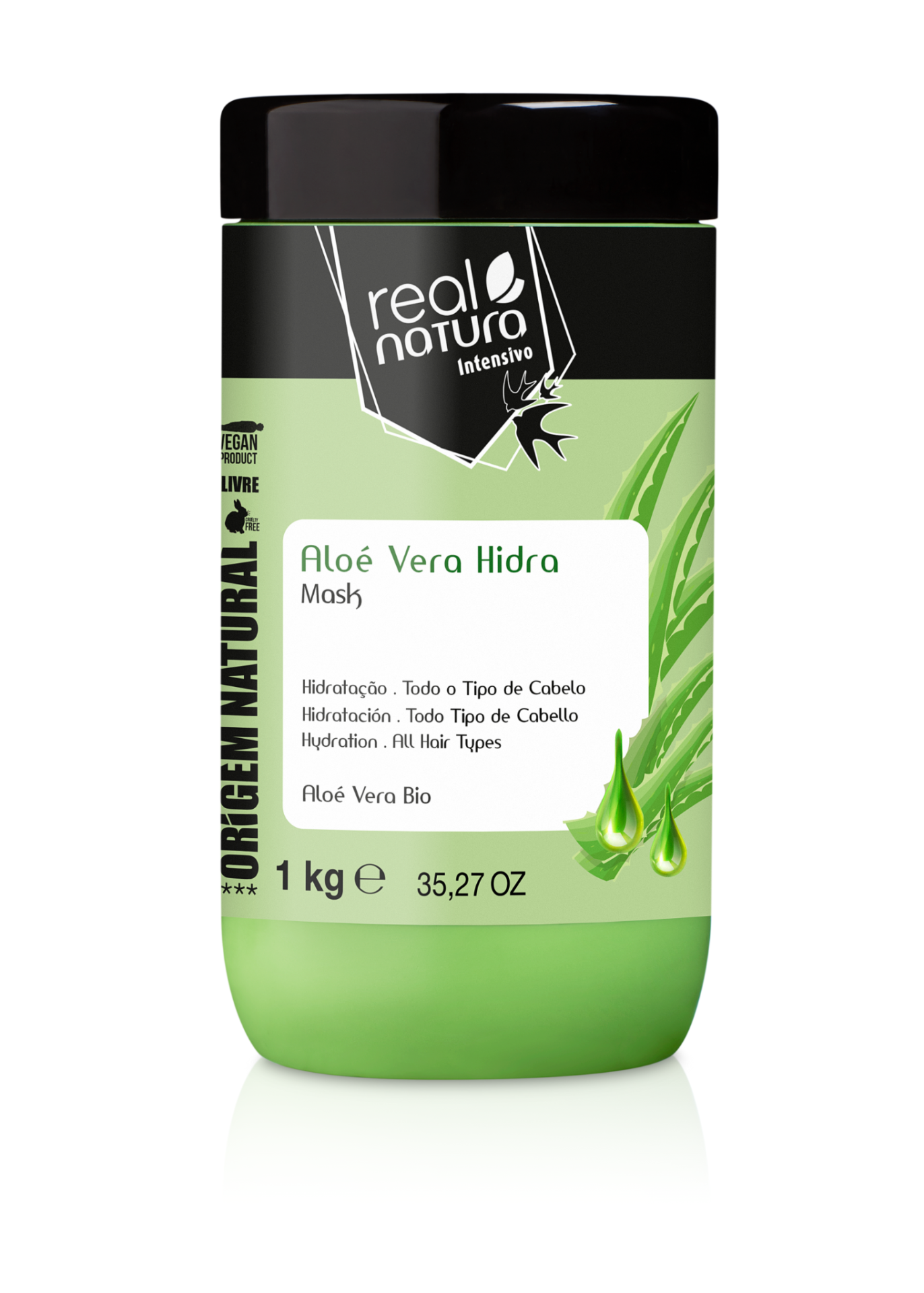 Real Natura Máscara Sem Sal Aloé Vera Hidra 1kg