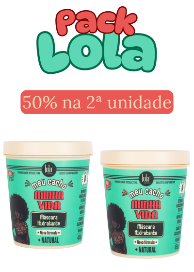 Pack Lola Meu Cacho Minha Vida Máscara Hidratante 450gr