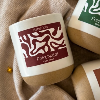 Coffret 3 velas em Copo Cerâmico