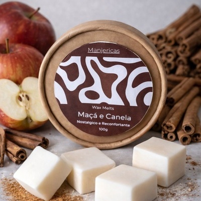 Wax Melts Maça e Canela - Nostálgico e Reconfortante