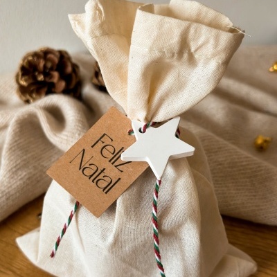 Vela em lata - Feliz Natal