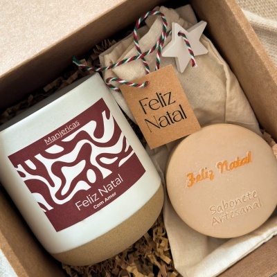 Coffret Vela & Sabão Artesanal - Ritual de Cuidado