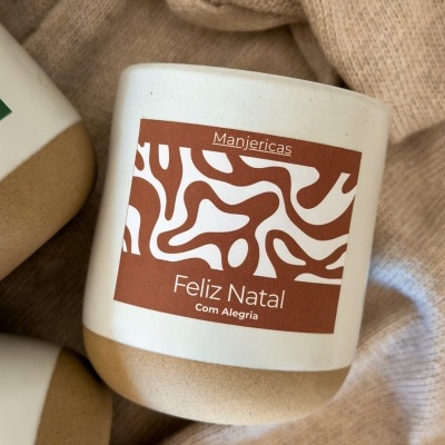 Coffret 3 velas em Copo Cerâmico