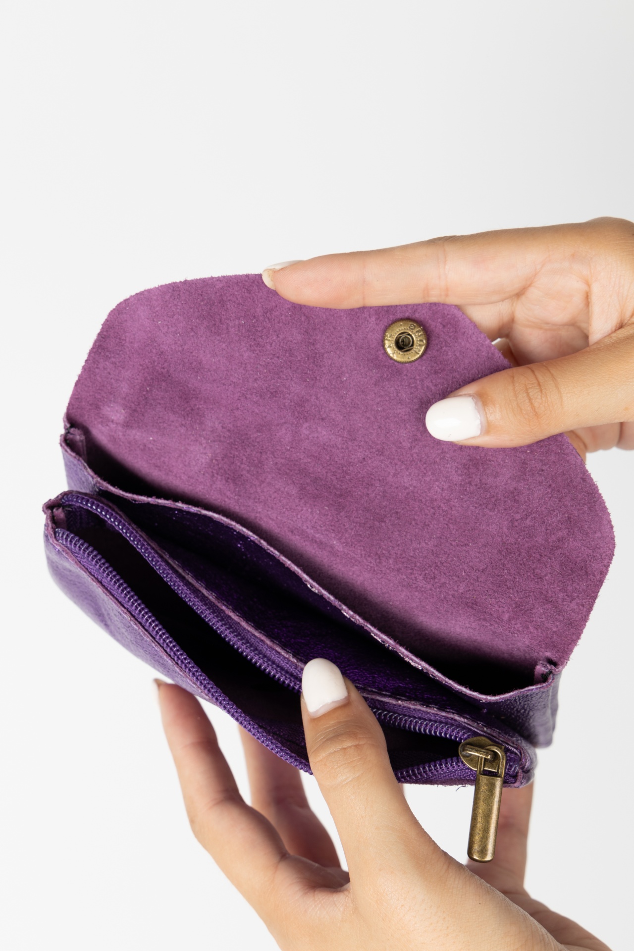 Carteira Grande - Roxa Brilhos