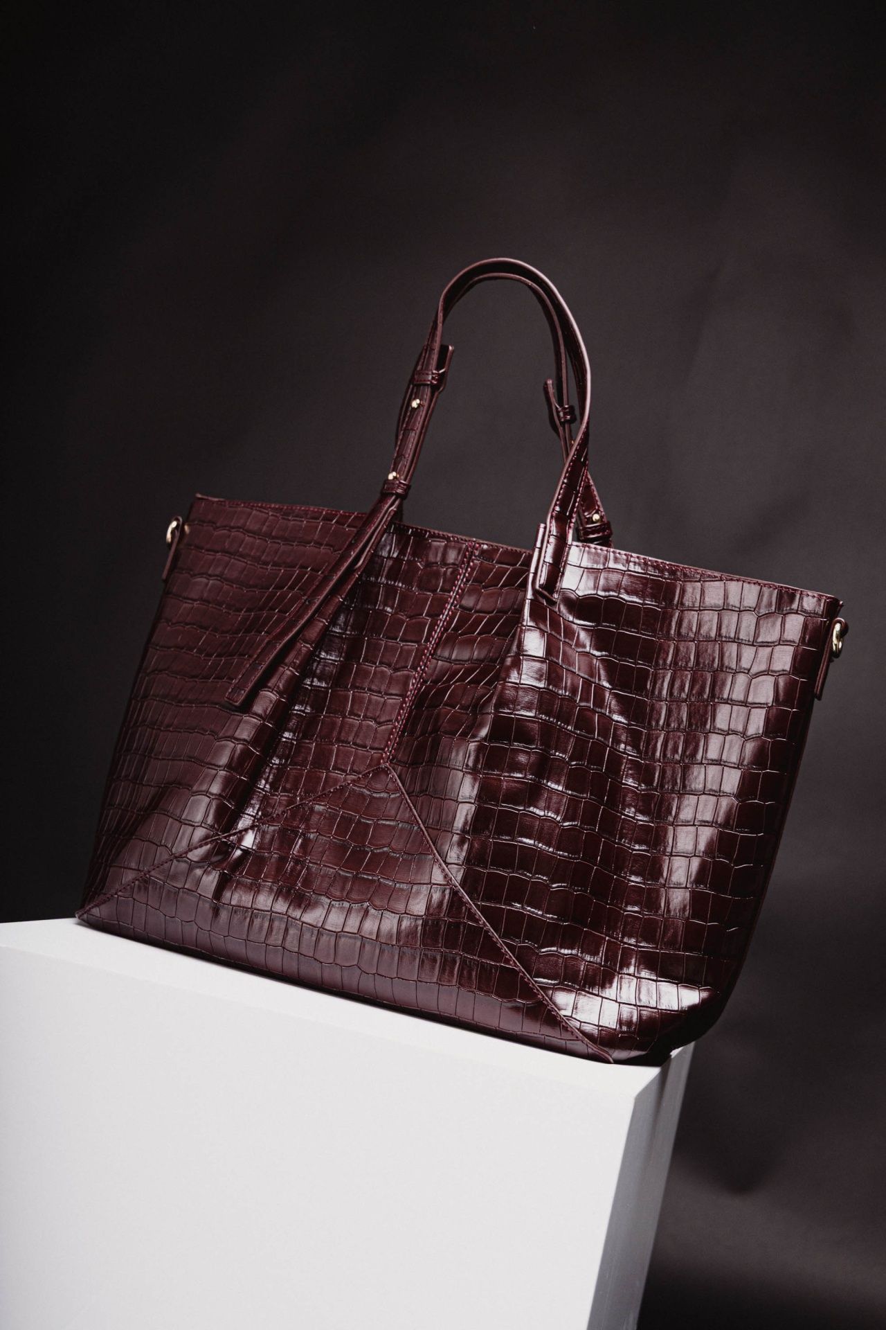 Mala shopper de pele