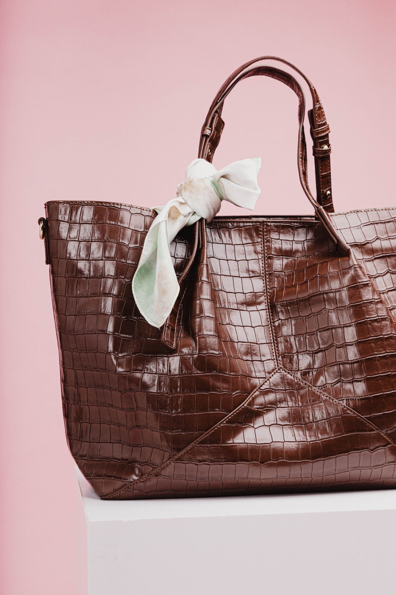 Mala shopper de pele