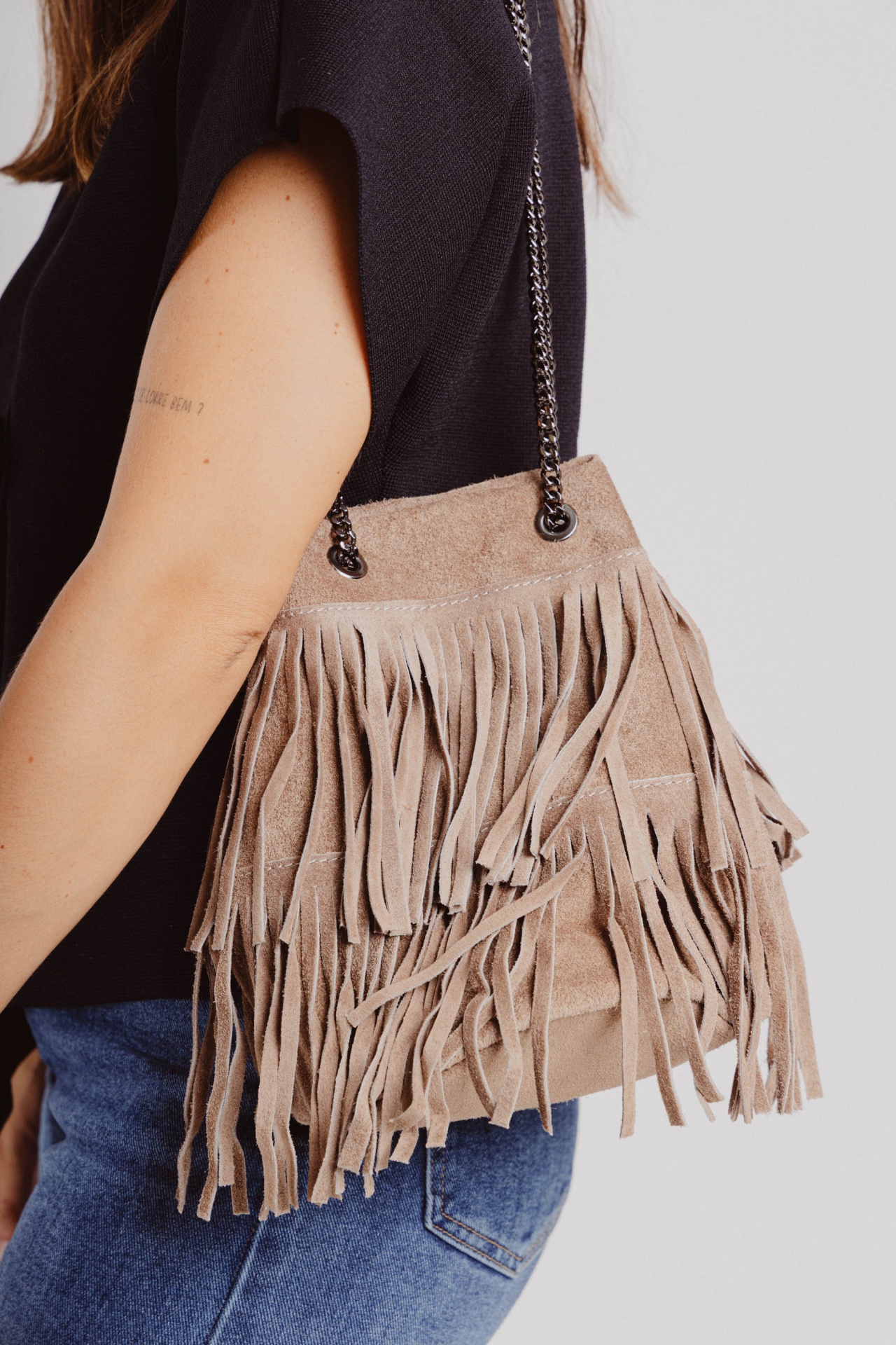 Mala Bucket Camurça