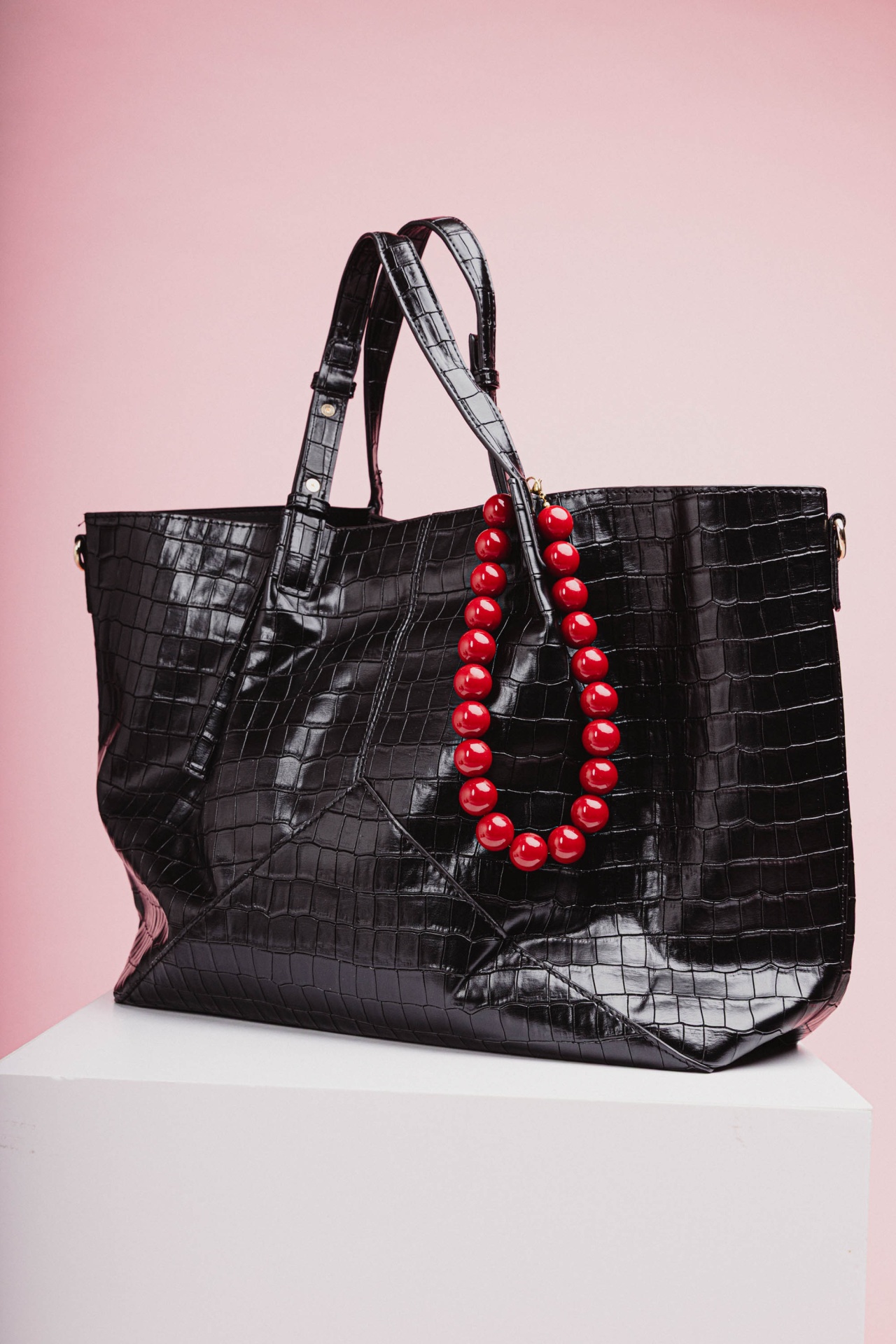 Mala shopper de pele