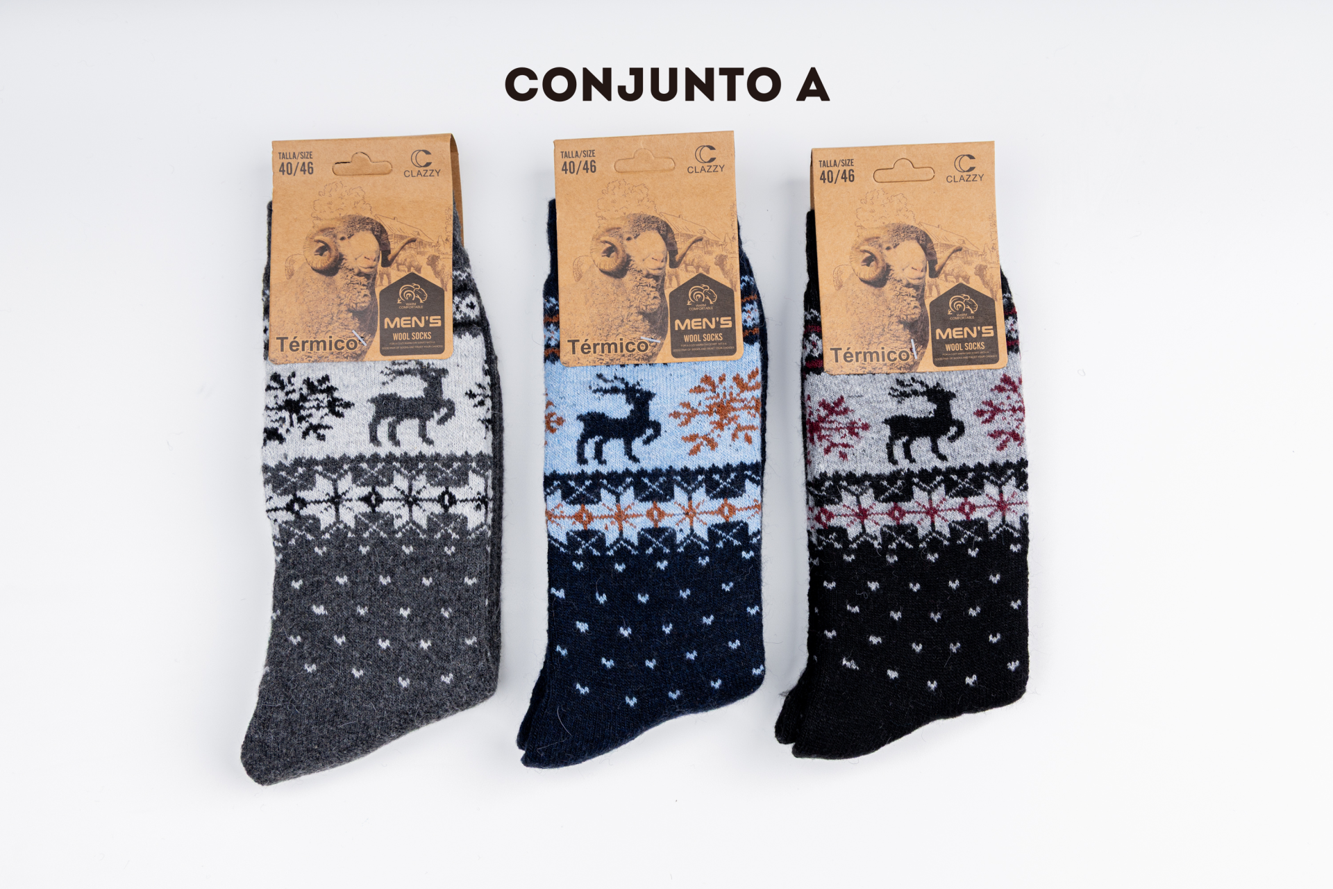 Meias de lã – Pack 3 Pares