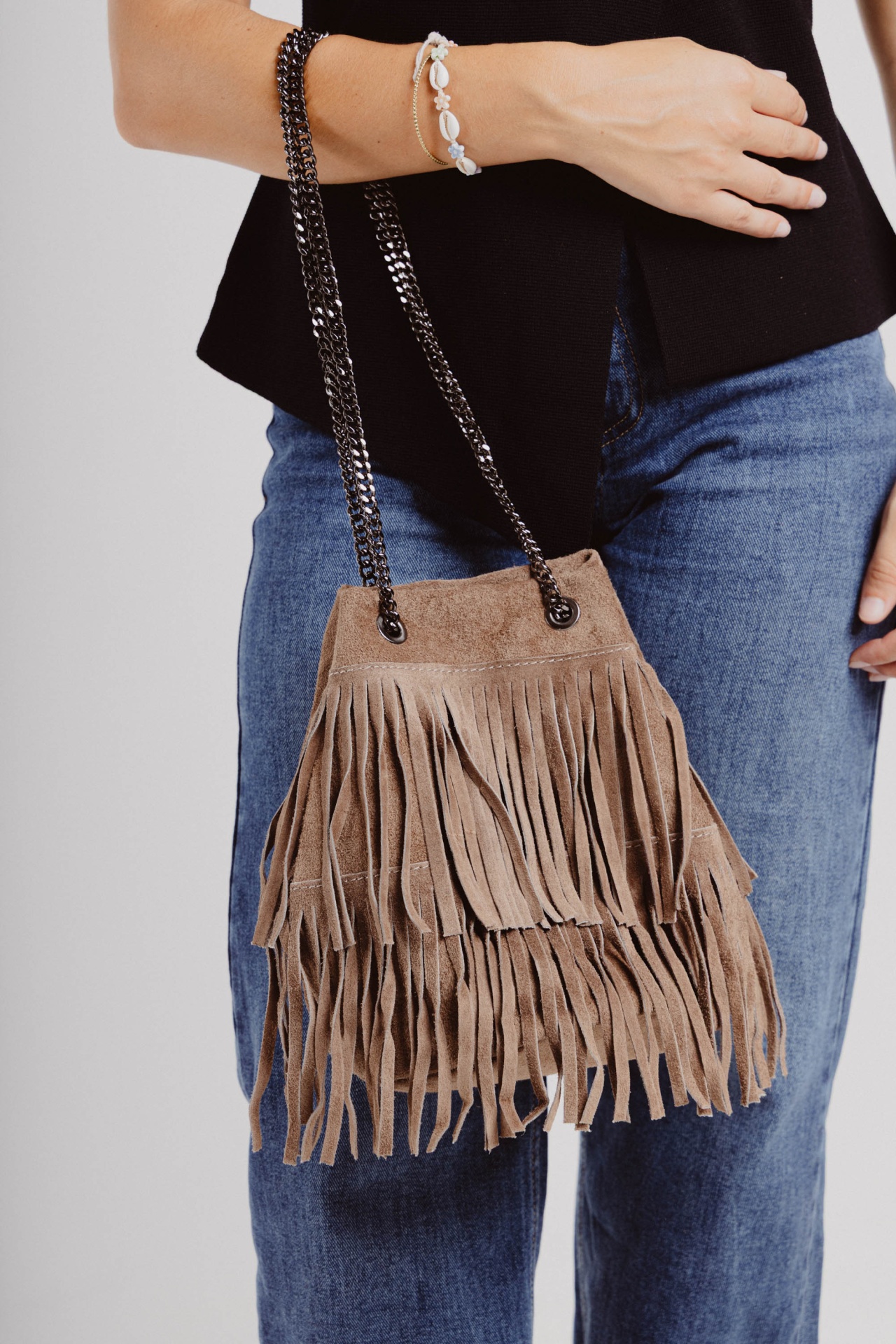 Mala Bucket Camurça