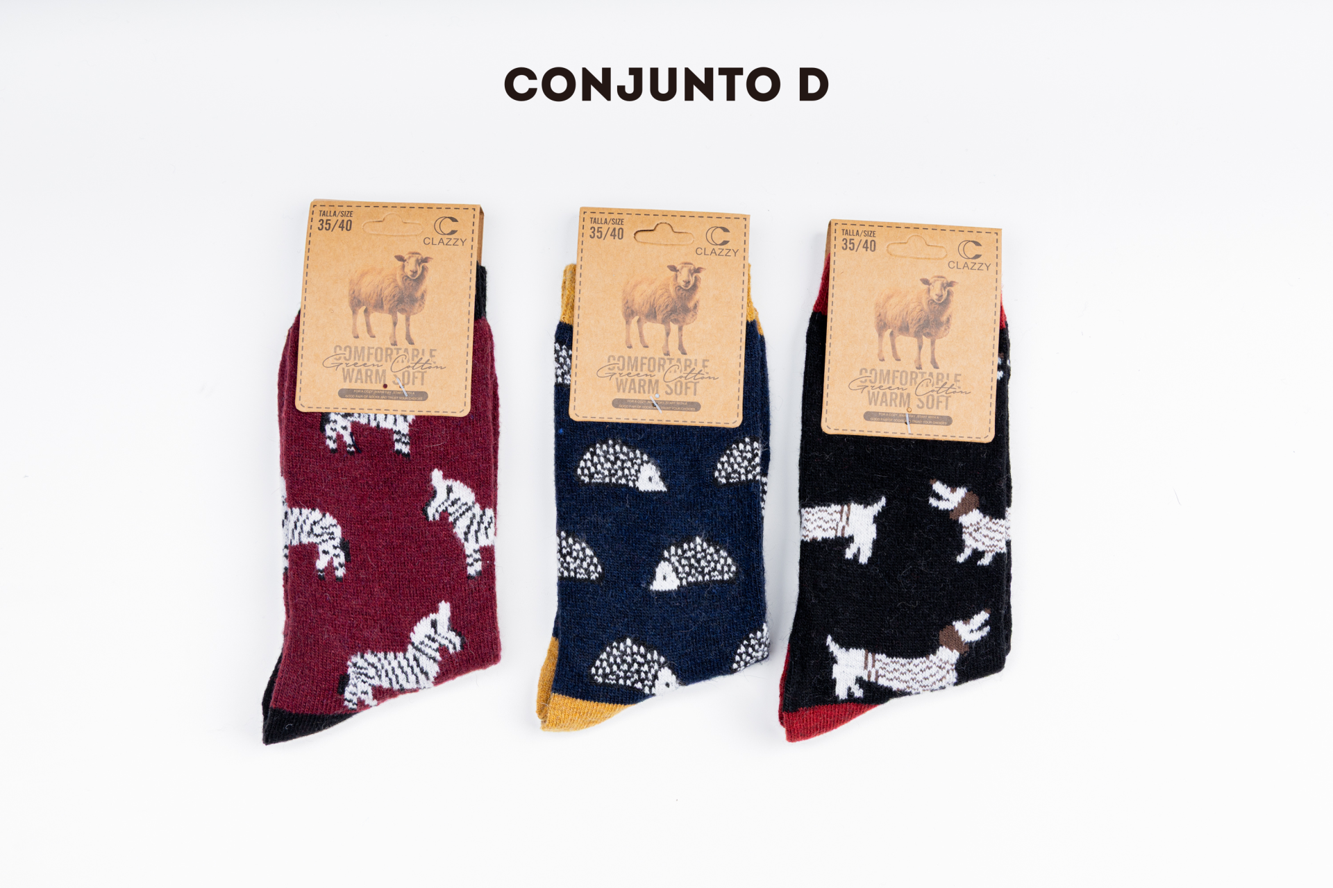 Meias de lã – Pack 3 Pares