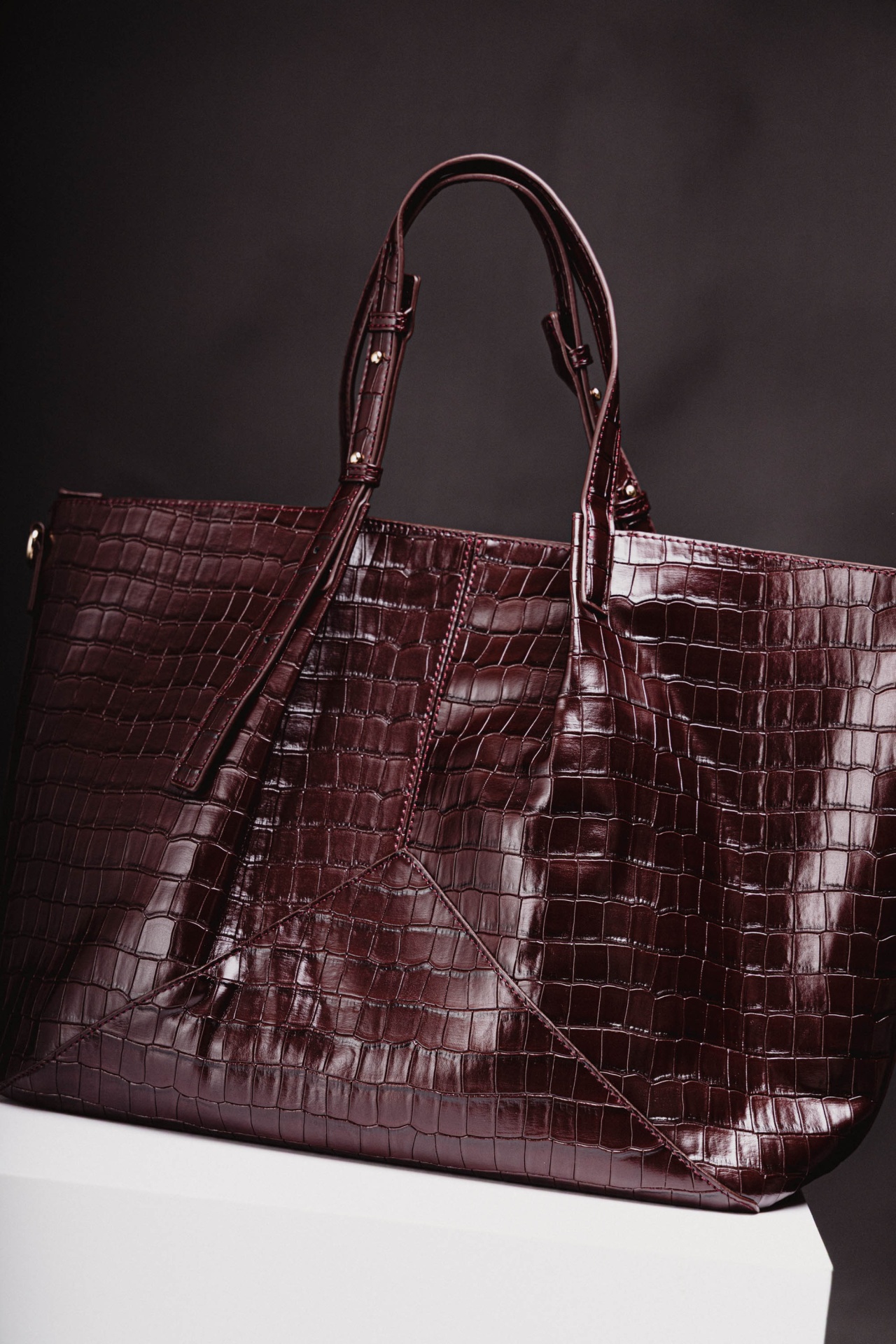 Mala shopper de pele