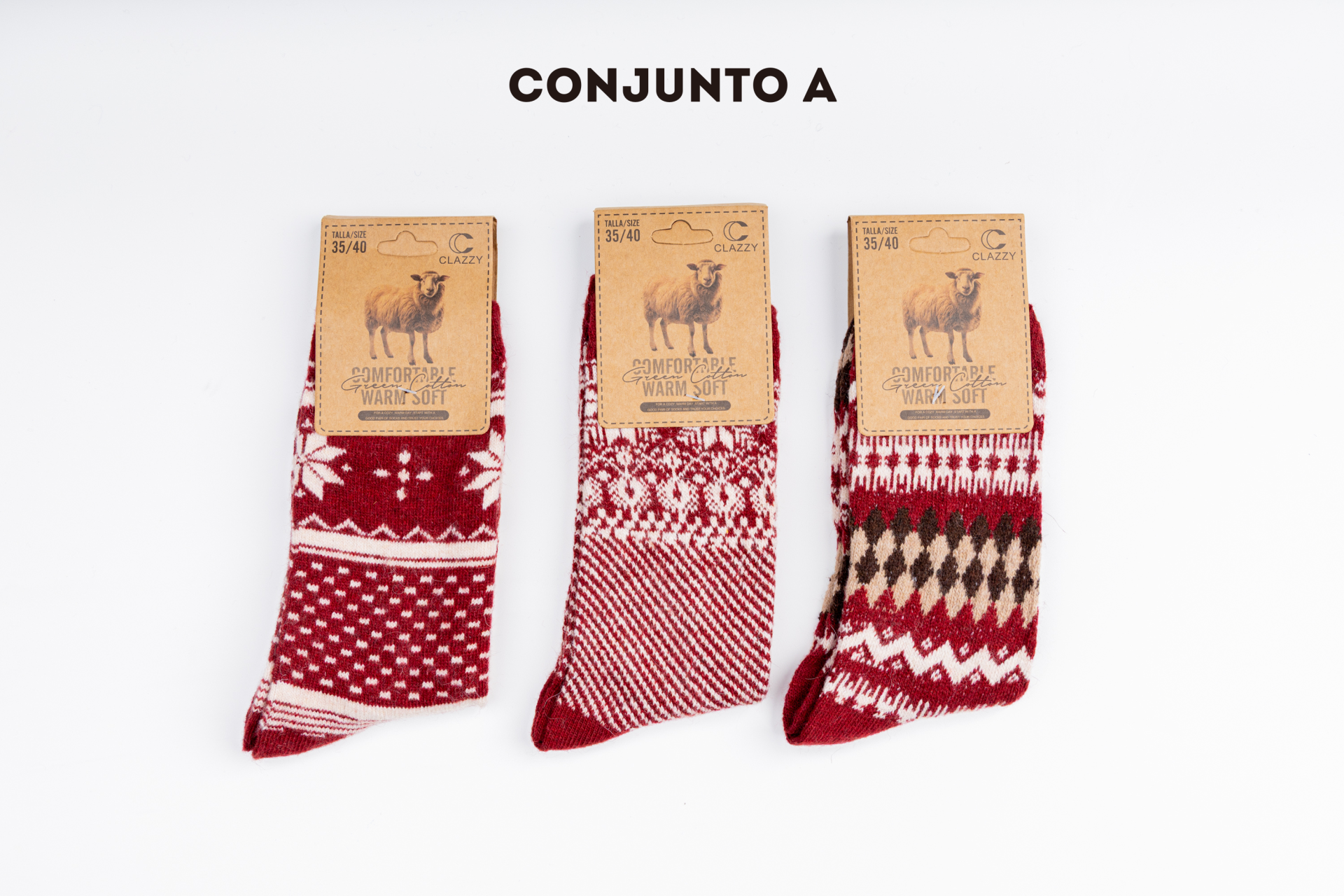 Meias de lã – Pack 3 Pares