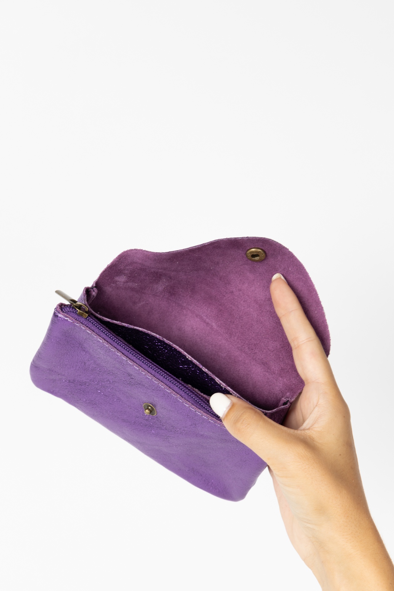 Carteira Grande - Roxa Brilhos