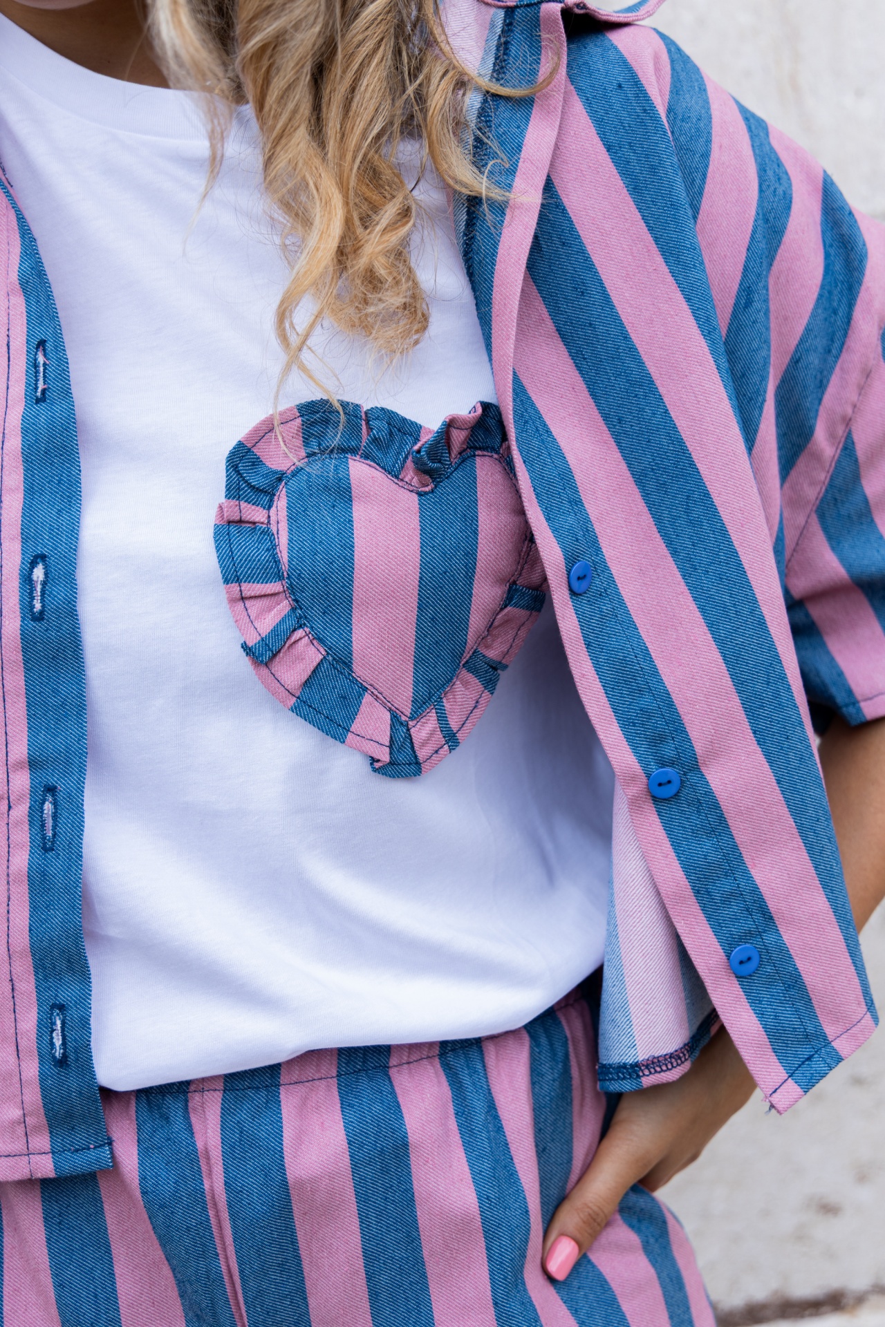 Tshirt - Azul/Rosa