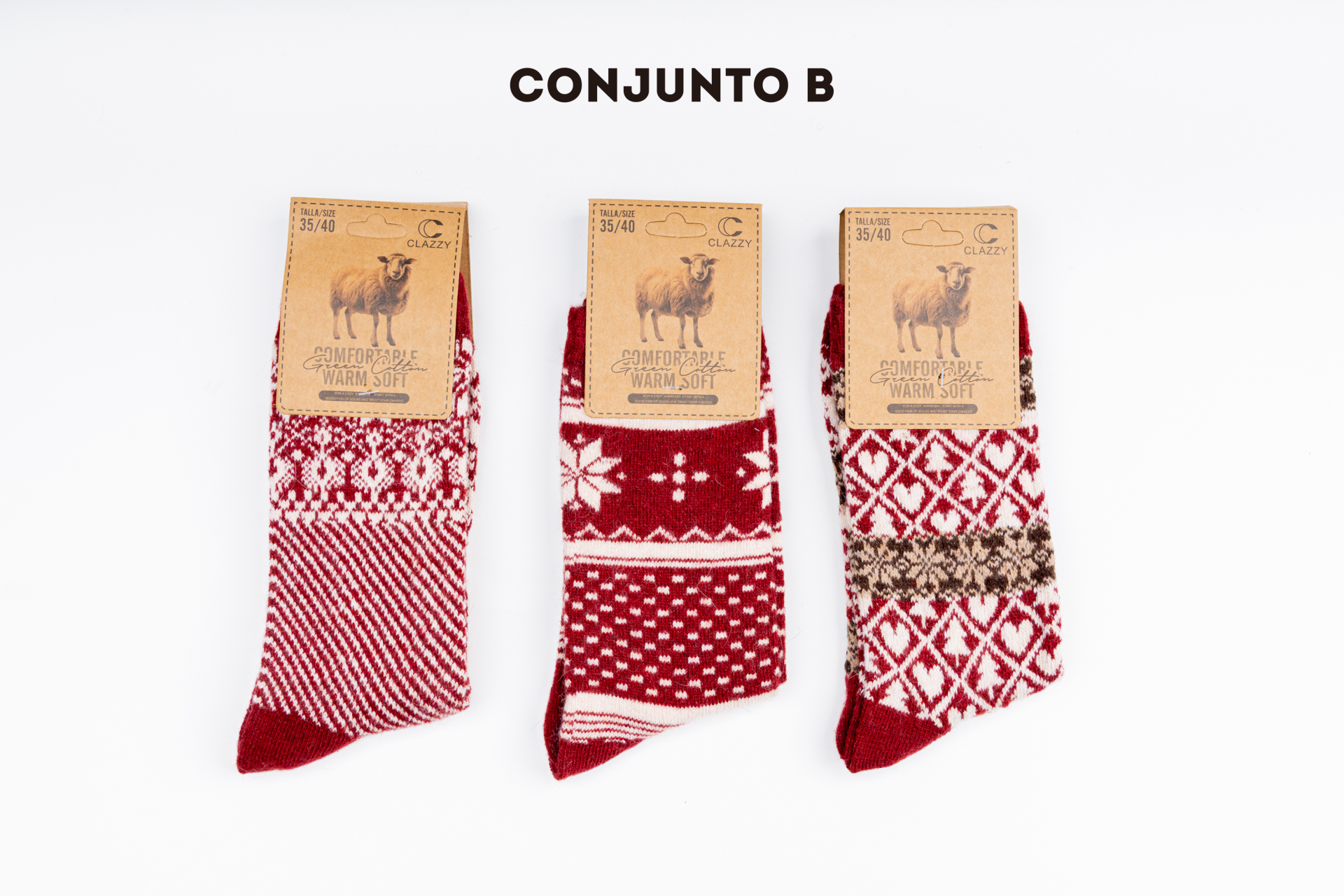 Meias de lã – Pack 3 Pares