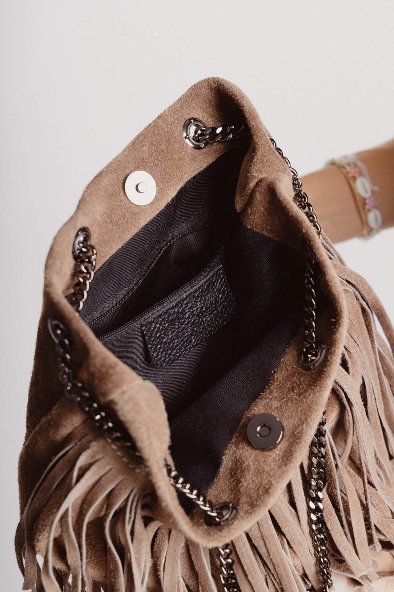 Mala Bucket Camurça